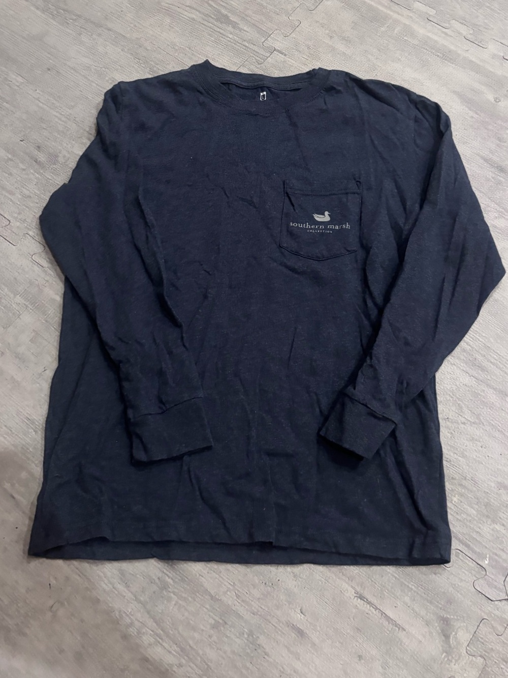 Southern Marsh boys Long-Sleeve Pocket T-Shirt - Navy